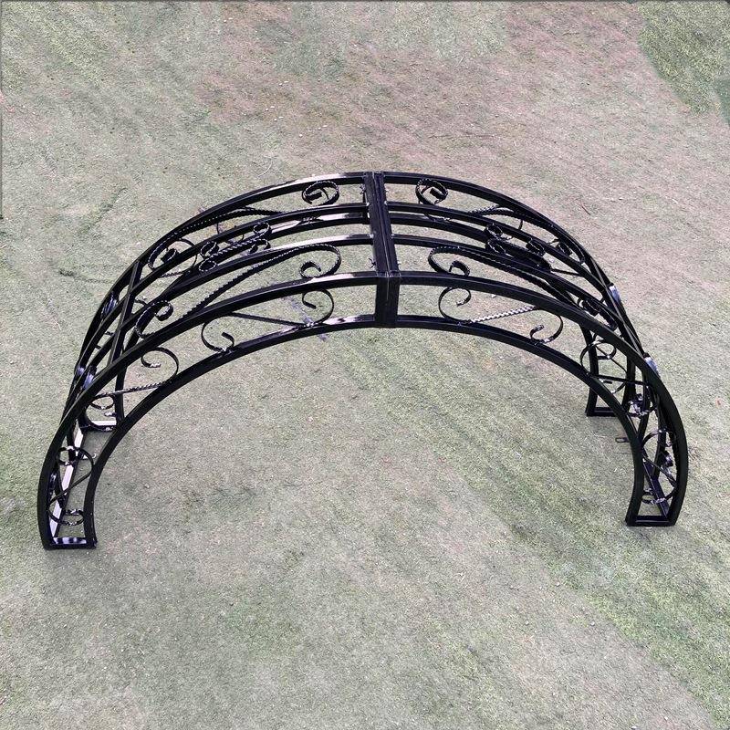 铁艺拱门花门架垛蔷顶部庭别墅F76TS6MH爬藤架子薇院小区门柱半圆 - 图2