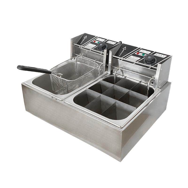 Manufacturer's ready-made commercial fryer, Oden cooking machine, Western kitchen equipment, fried chicken stall, stainless steel hot and spicy electric fryer