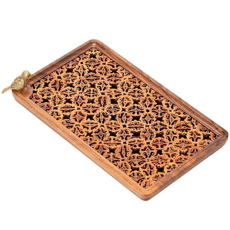 中式核桃黑胡桃木茶盘复古风干泡台家用小茶台创意托盘方形小茶具,淘宝优惠券,粉丝福利购,淘宝优惠卷