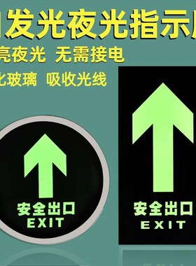 地面疏散指示灯自发光夜光荧光免接电不锈钢全钢面消防应急地标灯