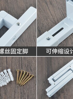 微波炉置物架壁挂支架可伸缩厨房烤箱架子加厚承重挂墙收纳支撑架