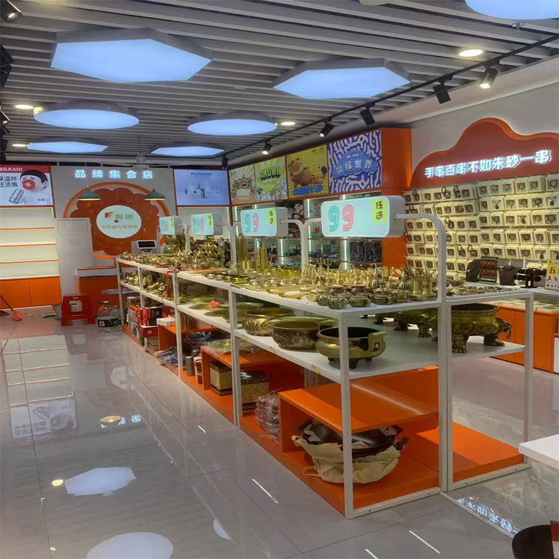 加油站便利店货架吧台背柜中岛中石化展示架易捷货架陈列架烟酒柜