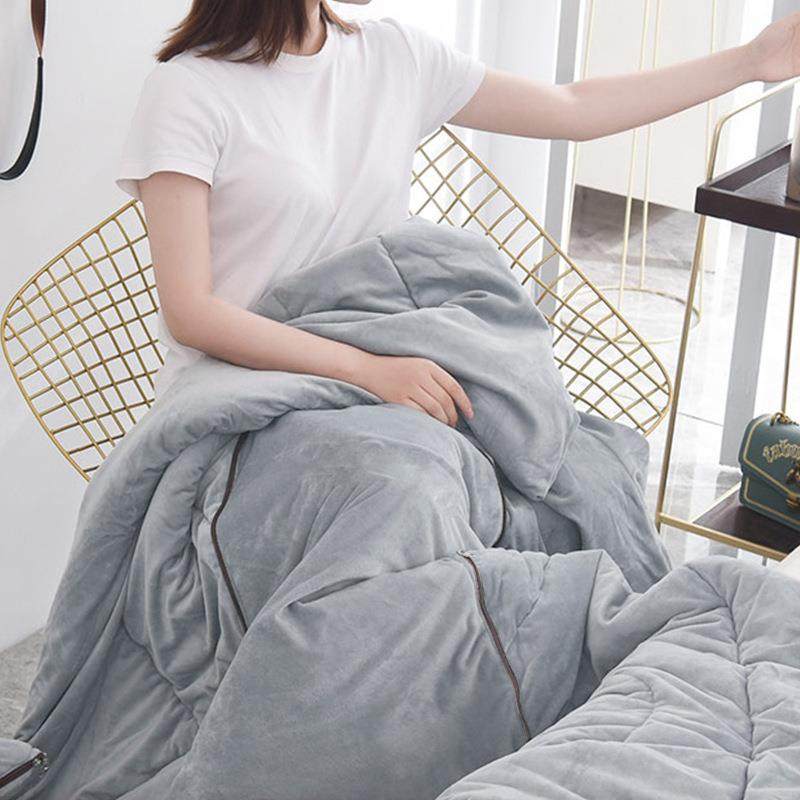 加厚枕被两FS756817用珊瑚绒办公合室午睡子毯车载二一折叠刺绣抱,淘宝优惠券,粉丝福利购,淘宝优惠卷