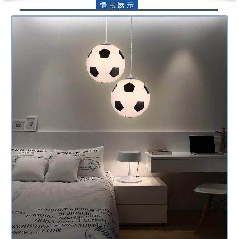 跨创意足球吊灯吊灯个儿童房玻璃灯卧室过道主题球餐性厅灯篮境吊,淘宝优惠券,粉丝福利购,淘宝优惠卷