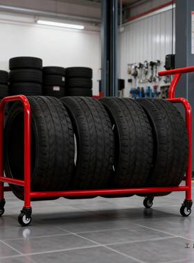 汽胎车轮轮架展厅修厂配件支维架展示架车间毂钢圈摆F99867MM放收