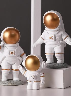 创意宇航员小摆件桌面太空人客厅电视柜儿童房布置家居装饰摆设品