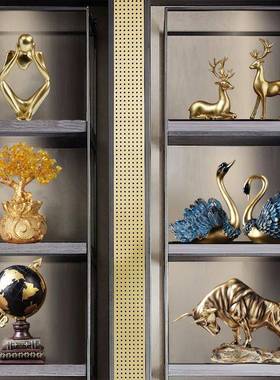 创意大麦鹿饰品吸引财富，鹿客厅酒柜装饰，办公室工艺品装饰品