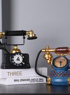 采购产品书柜，酒柜装饰品，覆古电话装饰品，创意客厅家居欧洲书