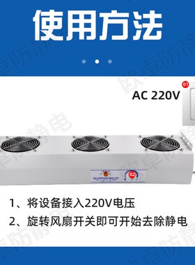 负离子通风机 电浆风扇 三头3头 除静电FS-003 消除器 带支架