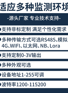 氨气传感器NH3气体检测仪工业有毒有害监测RS485氨气浓度变送器