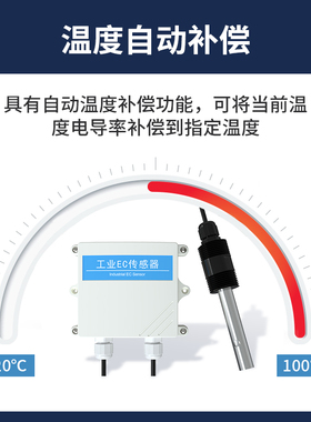 工业在线电导率仪变送器纯水电极水质检测电导率测试仪EC传感器
