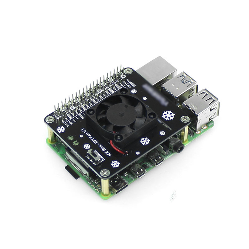 树莓派4代 散热风扇模块 Raspberry pi 3B+/4B 炫光LED风扇扩展板 - 图3