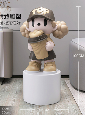 奶油风女孩大型客厅落地r摆件电视柜沙旁软装饰品开业礼物乔迁礼