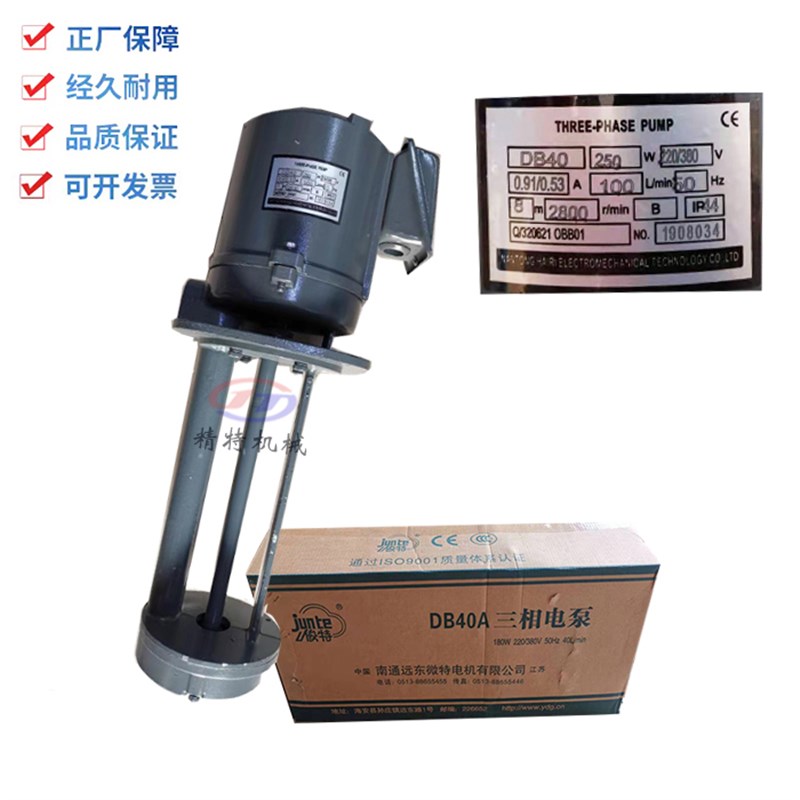 南通水泵DB-25TH/DB12 车床油泵电机DB-50 120W 380V 铜芯冷却泵 - 图2