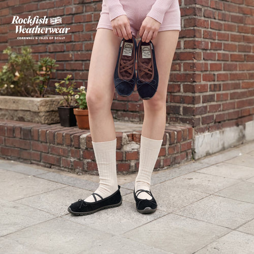 RockfishWeatherwear秋冬复古天鹅绒芭蕾舞鞋丝绒博底玛丽珍女鞋 - 图2