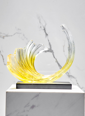 破浪高档轻奢摆件m家居装饰品客厅酒柜领导办公室桌面风生水起