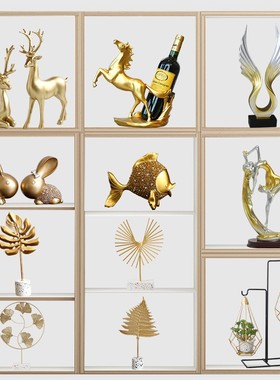 北欧轻奢创意摆件l家居玄关客厅电视柜酒柜装饰品办公室桌面小摆