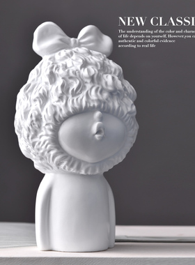 北欧可爱萝莉客厅卧室工艺摆件玄关家H居软装饰品电视酒柜酒店美