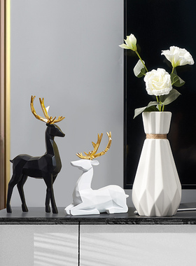 北欧鹿玄c关摆件轻奢客厅酒柜电视柜创意简约家居办公室装饰品