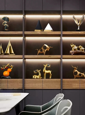 轻奢高档招财摆件家居客厅酒柜电视柜K办公室桌面高端装饰摆设