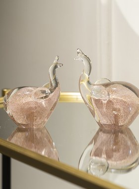 简约琉璃吉祥象摆件创意客厅B玄关酒柜办公室家居艺术装饰品