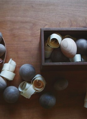 木墨O 一颗蛋 一个v球 黑胡桃木 樱桃木  未打磨