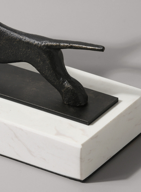 轻奢创意家居摆件抽o象刀刀狗客厅电视柜艺术工艺品样板房软装