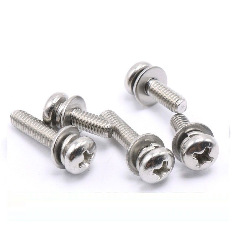 2/2.5mm304不锈钢自带弹平垫螺钉松不脱三组合十字圆头螺丝M2M2.5,淘宝优惠券,粉丝福利购,淘宝优惠卷