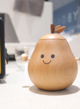 顽木原创抱抱梨原木摆件治愈系家居E水培小装饰品客厅桌面花瓶花