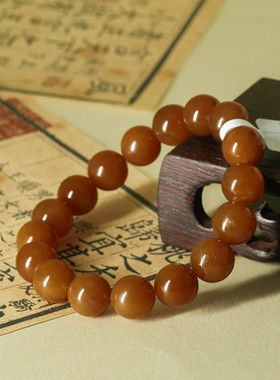 婵秋（珠宝）YW2912和田玉唐玉圆珠手串