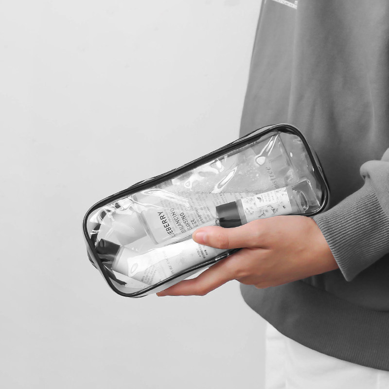 韩国ins风简约透明视窗包边pvc笔袋少女学生考试文具笔盒收纳包袋,淘宝优惠券,粉丝福利购,淘宝优惠卷