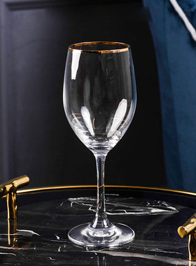 制定酒柜橱窗道具摆件 细金边红酒杯香槟杯 样板S房餐厅餐桌装饰