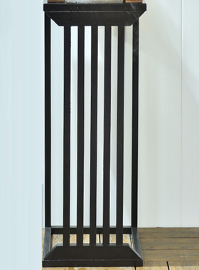 样板间艺b术品底座铁艺摆件 样板房雕塑黑色花几花架 后现代新中