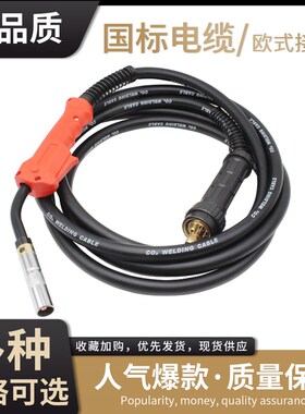 欧式二保焊枪200/350/500A电焊机配件二氧化碳气保焊机加长焊枪