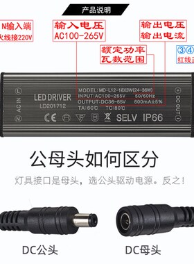 客厅灯条卫生间集成吊顶led灯变压驱动器启动器电源吸顶灯日光灯
