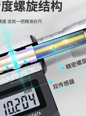 世匠数显千分尺高精度外径壁厚卡尺0.001防水电子测厚仪0-150mm