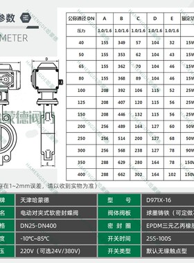 厂家直销终身保修 电动对夹式蝶阀dn100软密封D971X-16蝶阀50 150