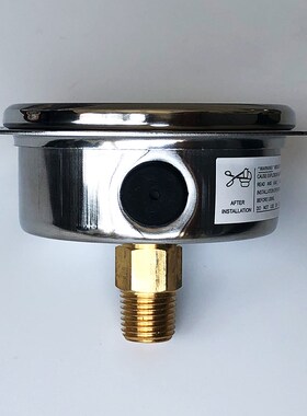 YN-60ZT  带边耐震压力表油压双刻度轴向 0-1.6MPA  液压水压表头