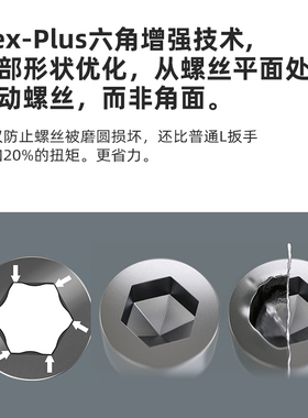维拉内六角扳手彩虹公制常用6脚六棱扳手加硬螺丝刀950/9加长球头