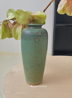 一家小店 意境的美 中式古意花瓶 粗陶做旧桌面O花瓶  侘寂风 陶