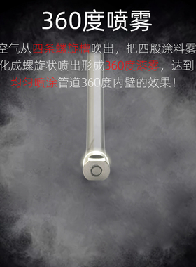 内壁长杆喷枪台湾浦沅LW-101加长杆油漆管道360度气动喷漆枪 涂料