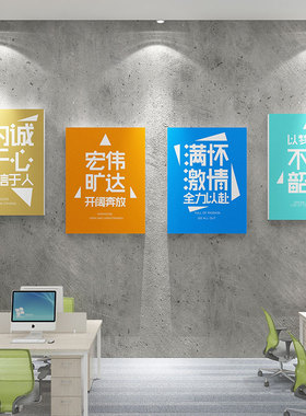 办公室墙面e装饰房产中介门店布置贴财务挂画公司企业文化励志标