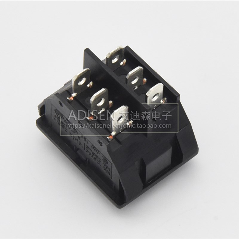 R13-87 16A125V 10A250V 6脚3档 厨房设备大电流按钮船型启动开关 - 图3