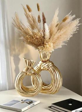 2025跨境新款 Home Decor Accents Accessories 结形花瓶四季皆宜