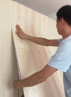衣柜软片黏性贴纸包边自木纹床头壁纸G柜子防水整张门框翻新门家