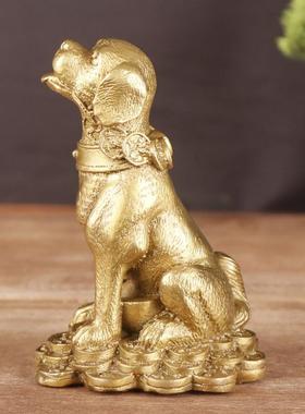 杨铜金钱狗元室宝狗0117家居办公生肖记狗铜狗摆件