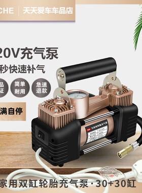 220v家用充气泵多功能便携式打气泵车载电动自动打气筒充气轿车车