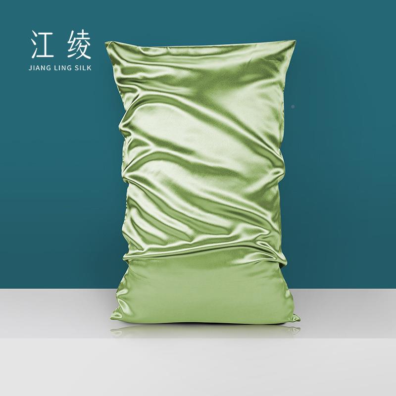 无品牌/22姆米亮面料双0面真枕套10桑丝单个睡眠枕头丝套7蚕4x48c - 图0