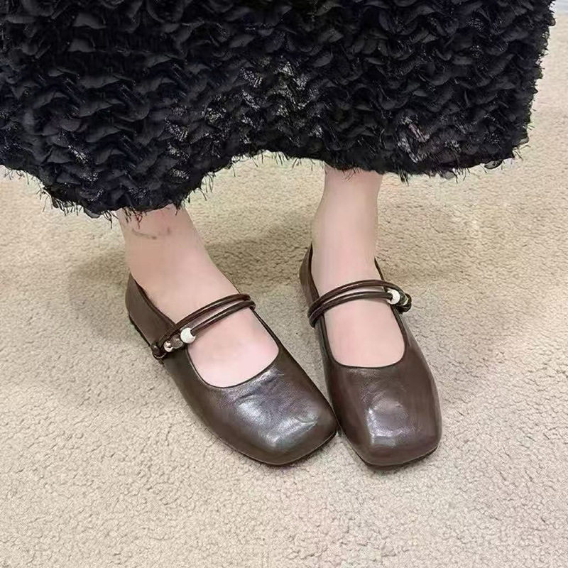 2025新款女鞋冬温柔平底奶奶鞋玛丽珍高跟鞋配裙子小皮鞋单鞋女,淘宝优惠券,粉丝福利购,淘宝优惠卷