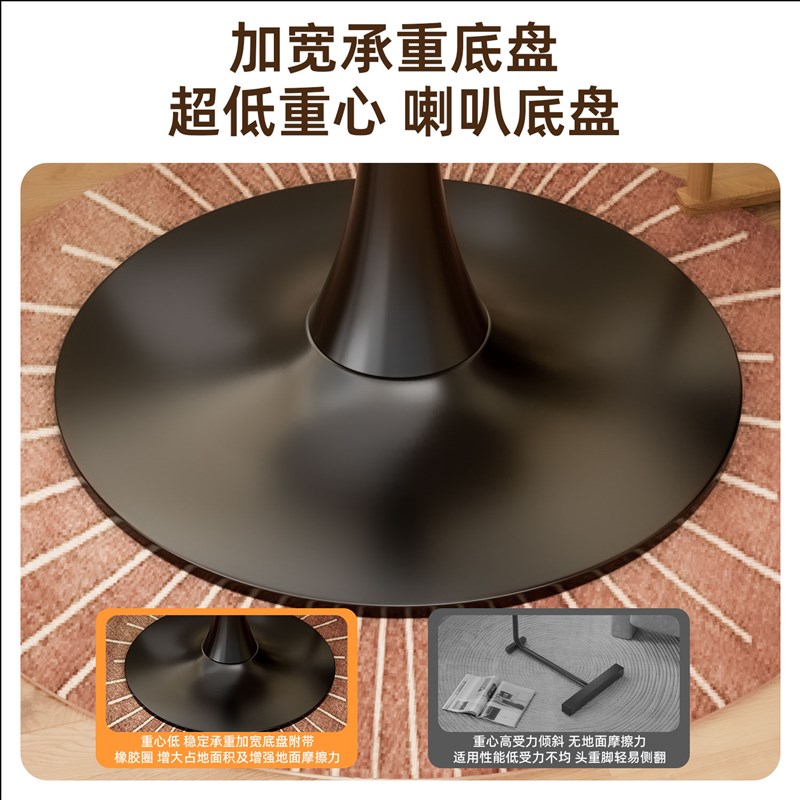 小圆桌茶几简约创意小型沙w发边几中古休闲阳台洽谈网红小桌子 - 图2